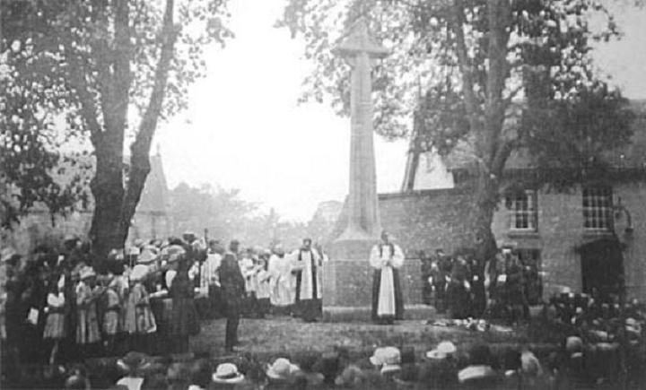 Dedication of Eccleshall War Memorial, 1921
